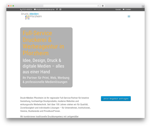 Divi theme WordPress - druckundmedien-pf.de