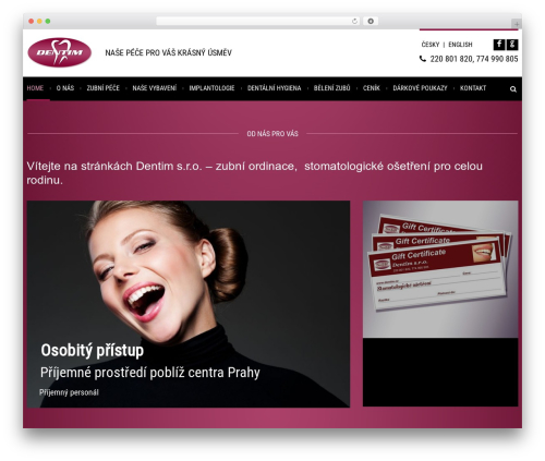 EWA WordPress theme - dentim.cz