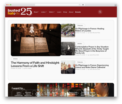 WordPress website theme Hello Elementor - bustedhalo.com