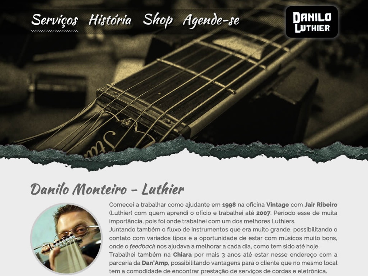 WP theme Danilo Luthier by Wonderweb