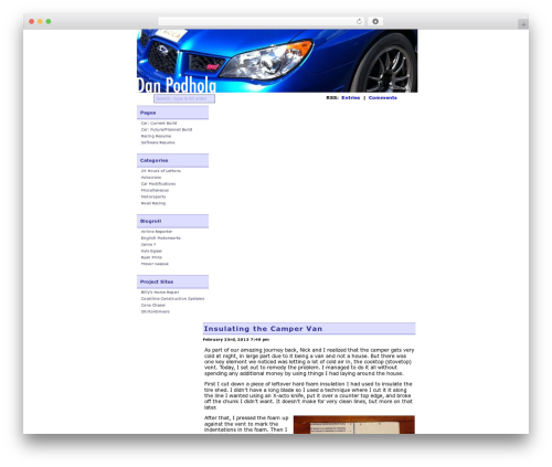 WP theme racing - danpodhola.com