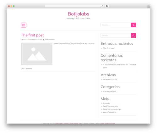 Best WordPress theme Simple Flat - botijolabs.com Best WordPress theme Simple Flat - botijolabs.com