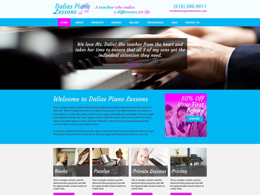 daliaspianolessons WordPress theme by Web.com | Advanced Custom Website Department