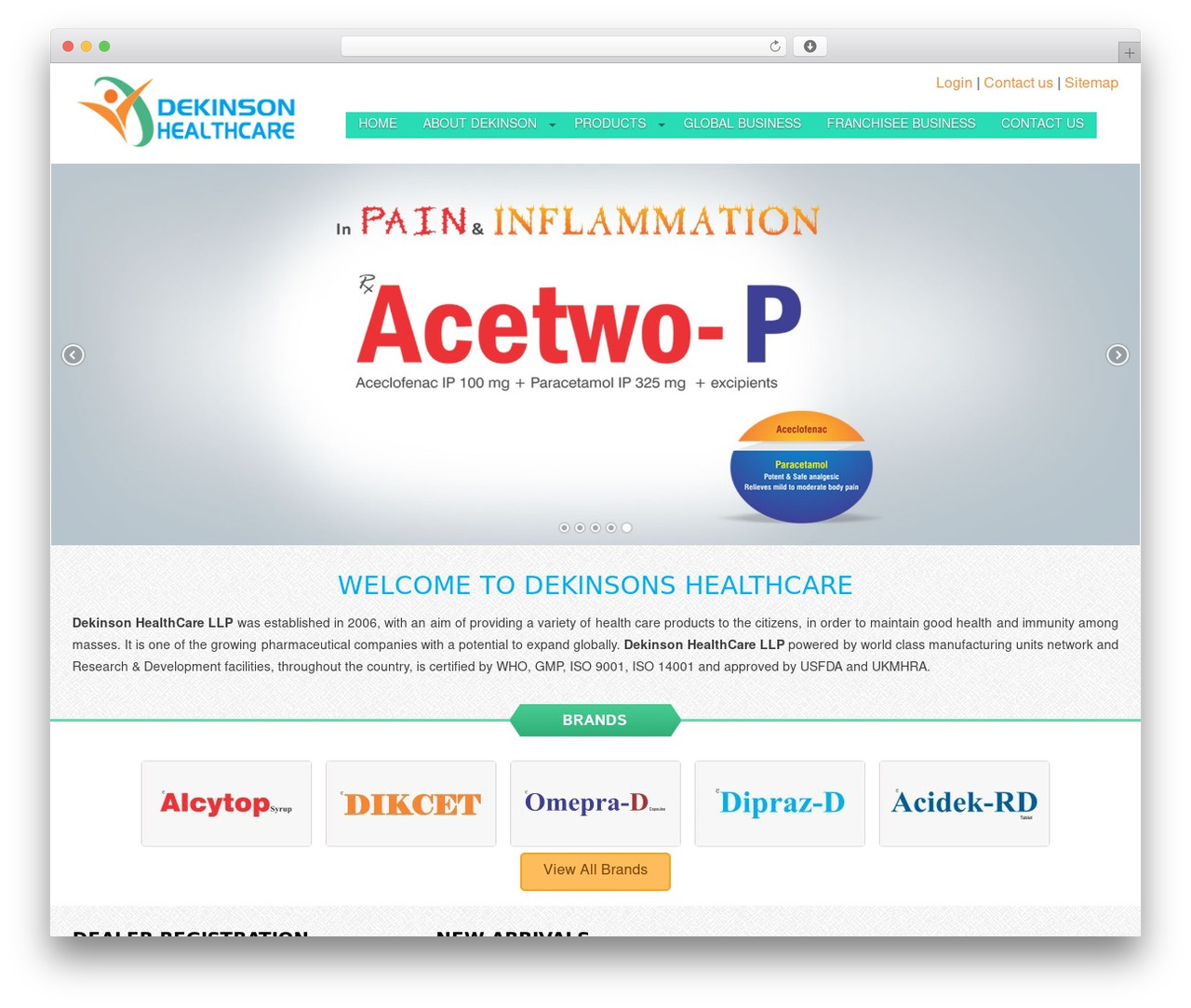 Eclipse premium WordPress theme - dekinsonhealthcare.com