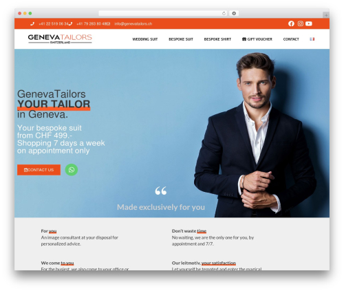 GeneratePress theme WordPress - genevatailors.ch