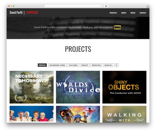 North theme WordPress - davidparfit.com
