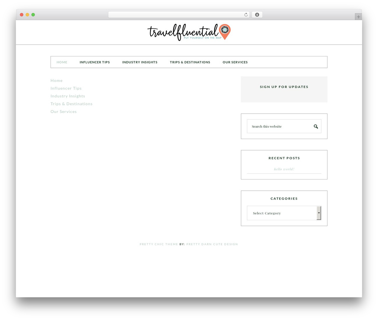 Pretty Chic WordPress theme - travelfluential.com Pretty Chic WordPress theme - travelfluential.com