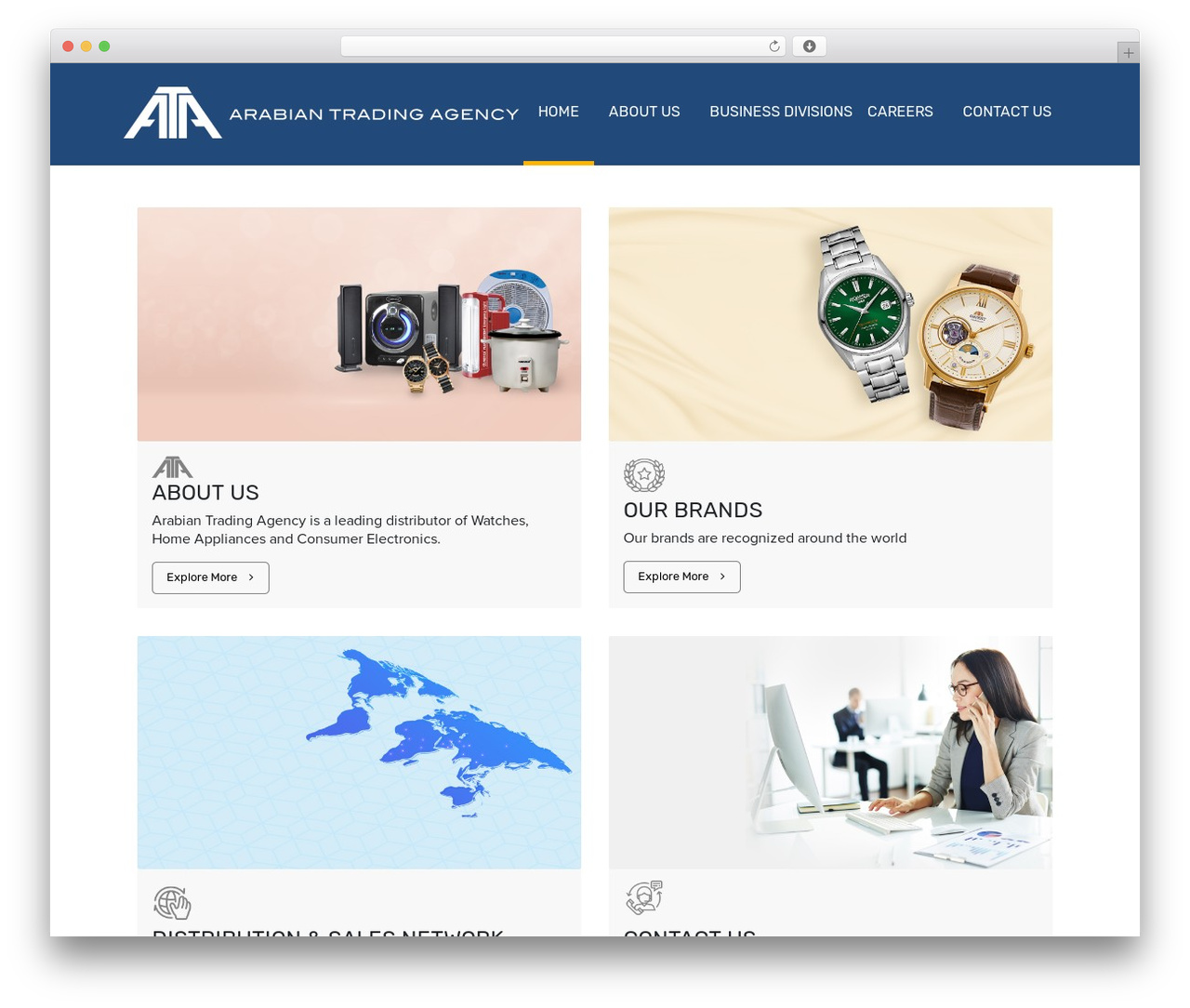 ATA WordPress theme - atagroupuae.com