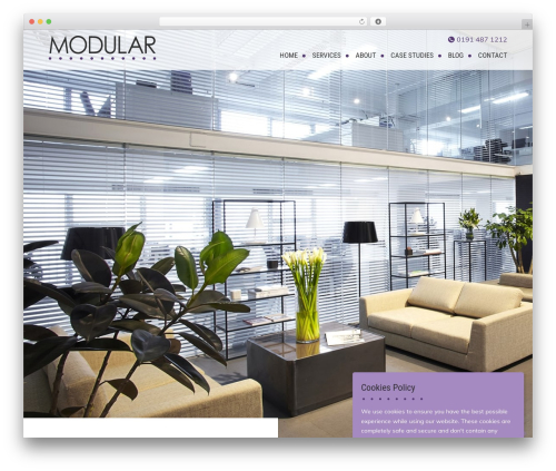 Modular Systems WordPress theme design - modular-systems.co.uk