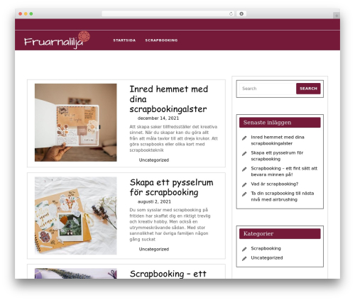 VW Spa Lite best free WordPress theme - fruarnalilja.se