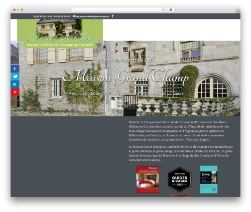 WordPress theme Divi - hotesgrandchamp.com