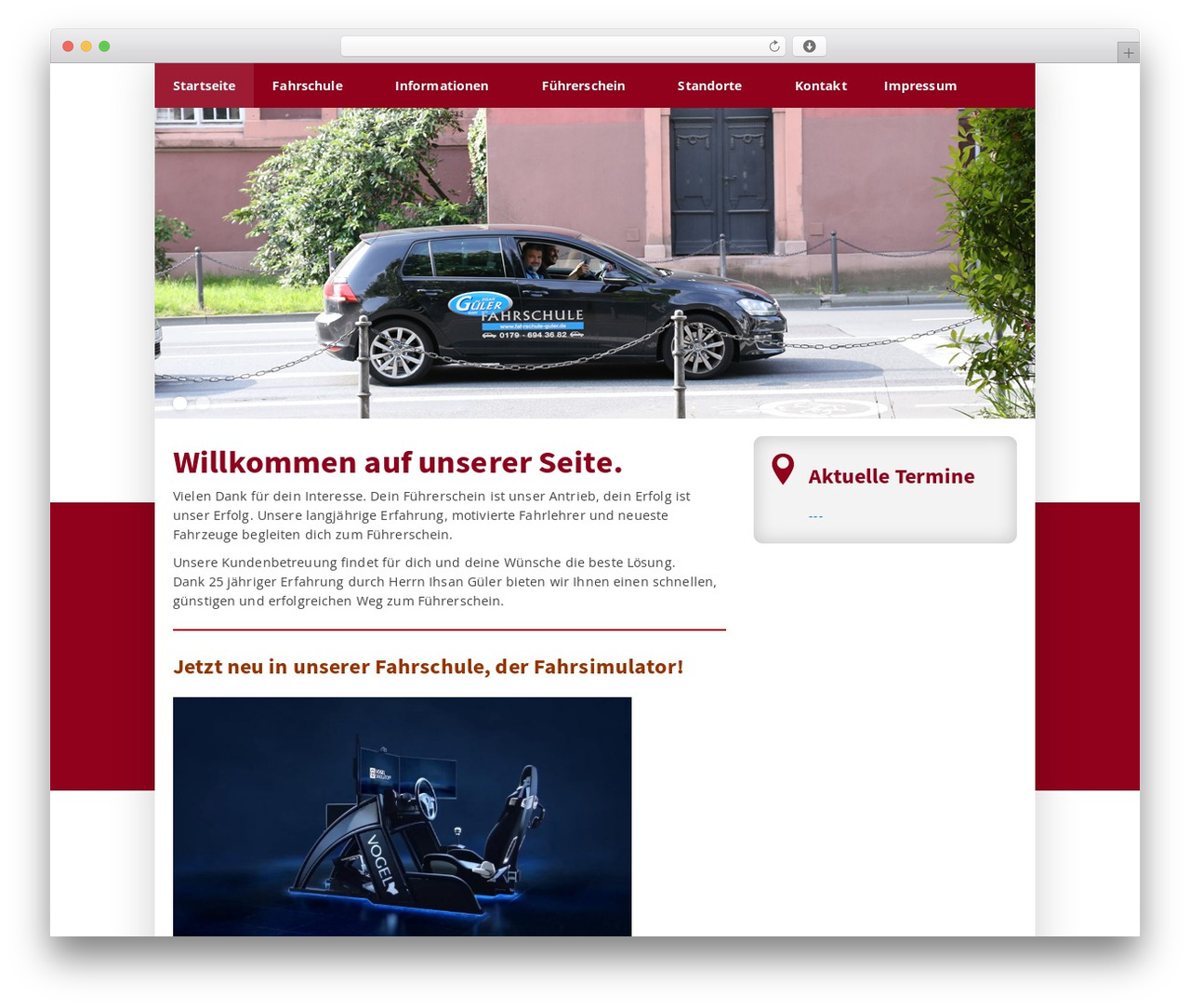 WordPress theme webtonia - fahrschule-guler.de