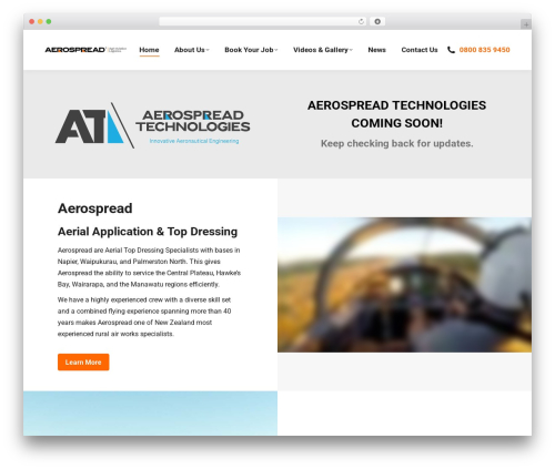 WP theme Aerospread - aerospread.co.nz