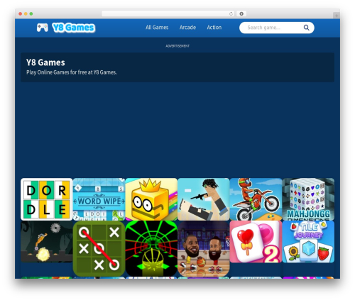 BGames WordPress theme - y8games.net