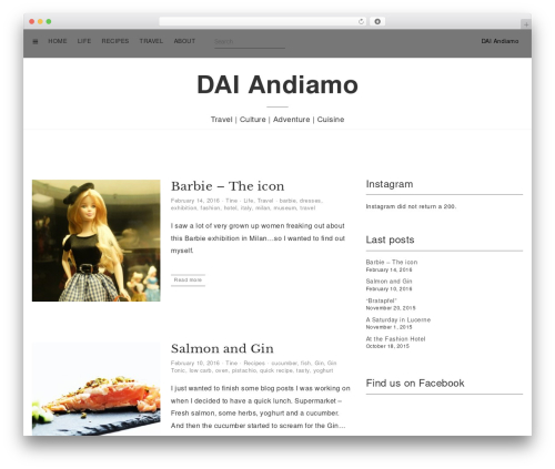 Elliot WordPress website theme - daiandiamo.net