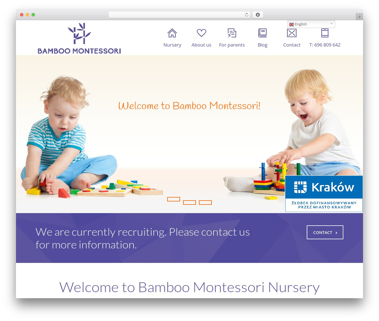 Fable WordPress theme - bamboomontessori.com