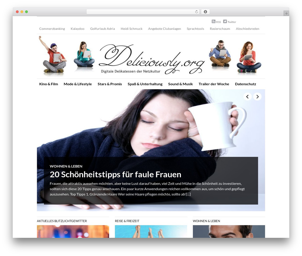 OriginMag theme WordPress - deliciously.org