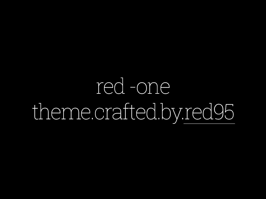 Red - One premium WordPress theme by A. Sahin