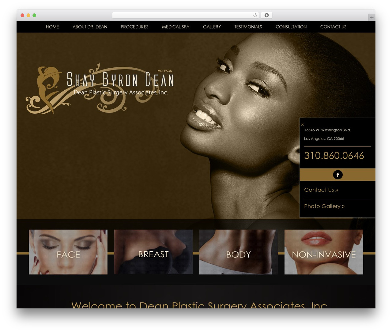 WordPress theme Dean Plastic Surgery Associates Inc. - deanplasticsurgery.com