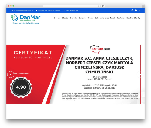 Danmar WordPress theme - danmar.szczecin.pl