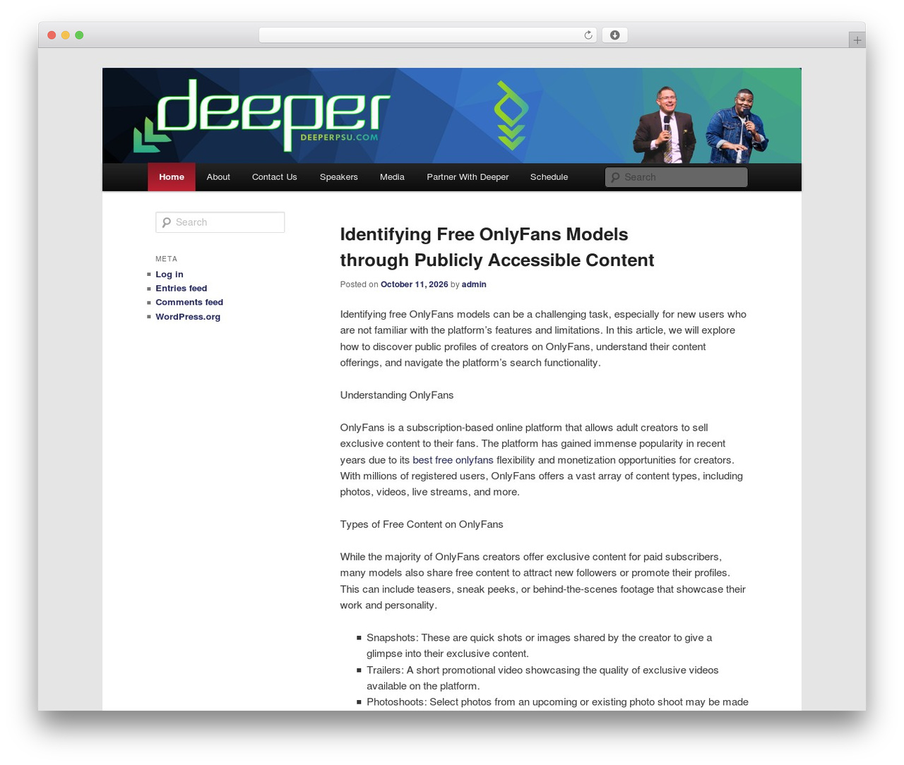 Deeper WordPress website theme - deeperpsu.com Deeper WordPress website theme - deeperpsu.com