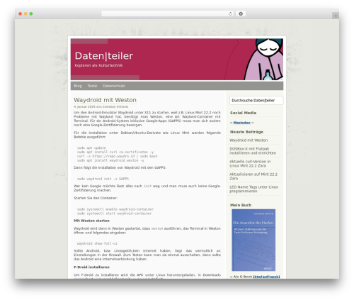 Dirtylicious WordPress theme - datenteiler.de