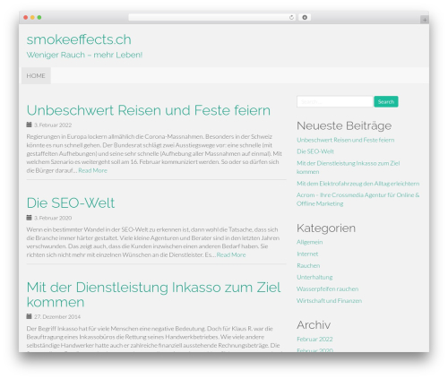 Flat Bootstrap WordPress theme - smokeeffects.ch