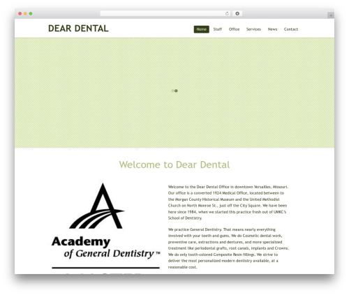 Themetrust social WordPress plugin - deardental.com