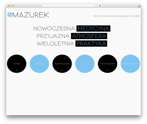 Minimable top WordPress theme - drmazurek.pl