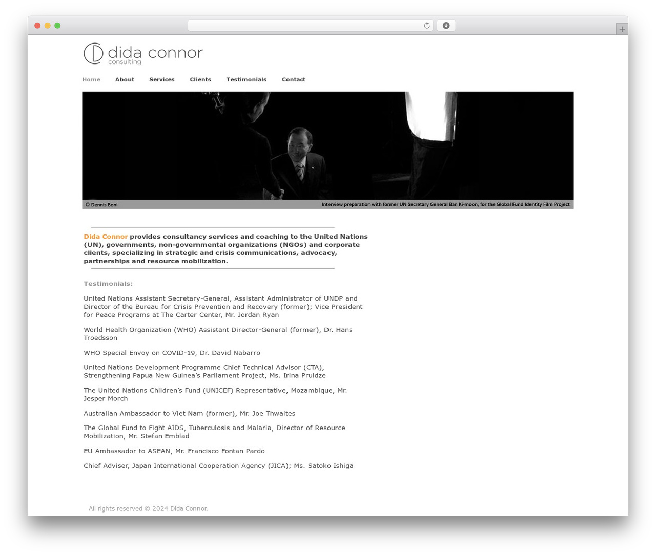 Prototype WordPress theme - didaconnor.com