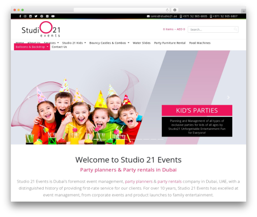 Studio21 Events theme, designed by studio90 theme WordPress - www.studio21.ae