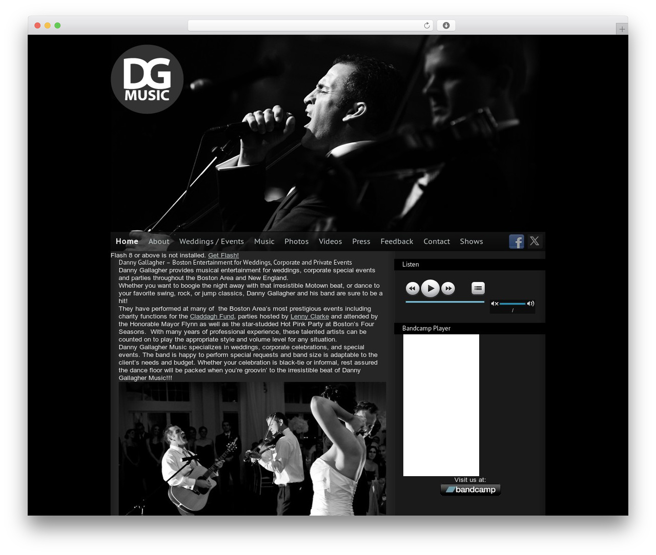 Theme WordPress Danny Gallagher Theme - dannygallaghermusic.com