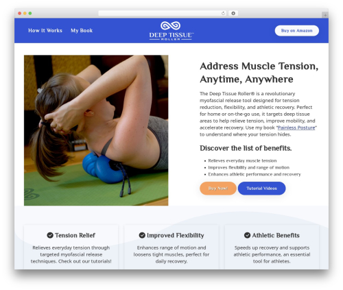 WordPress theme Deep Tissue Roller Theme - deeptissueroller.com