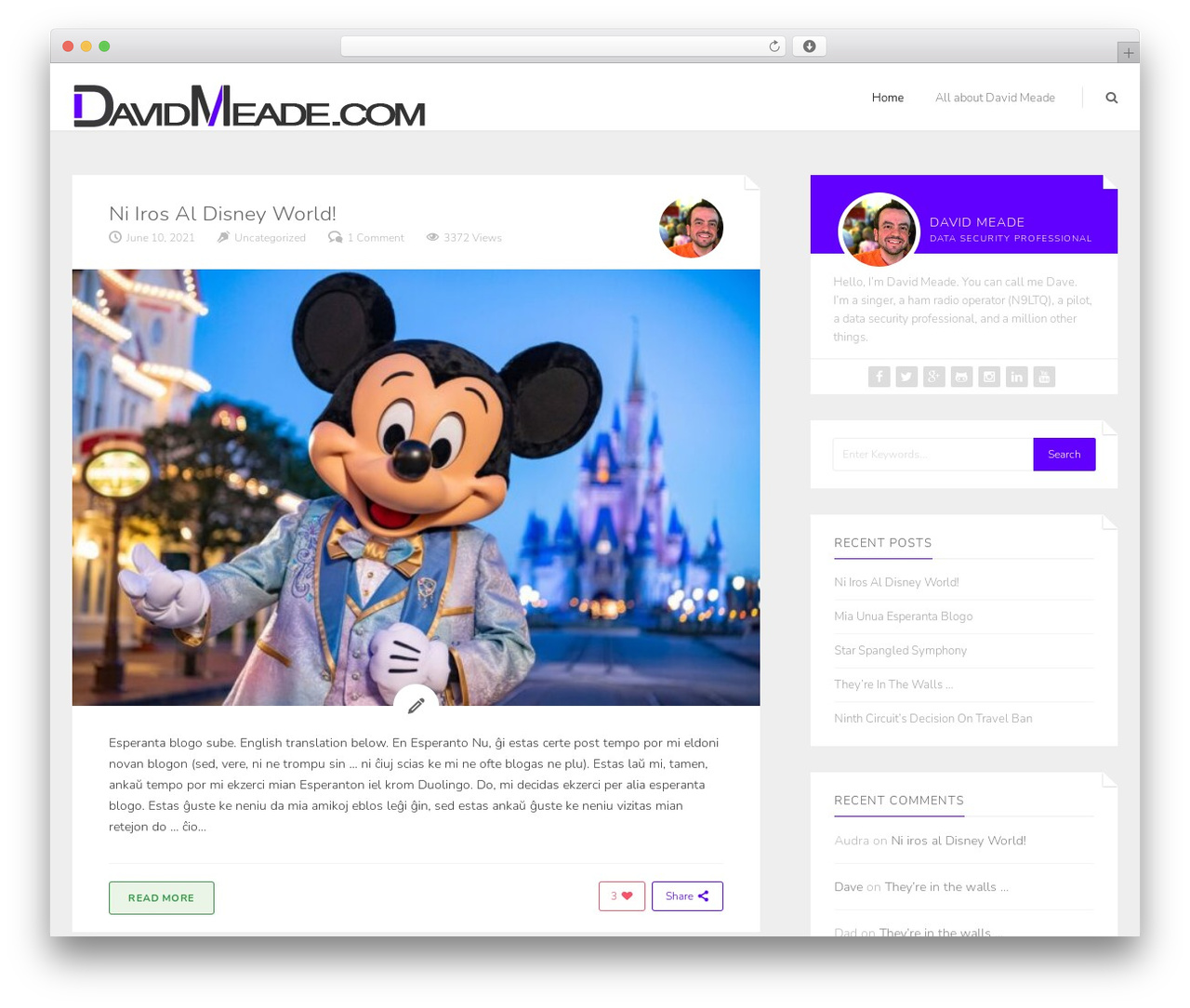 WordPress theme Fold WordPress Theme - davidmeade.com WordPress theme Fold WordPress Theme - davidmeade.com