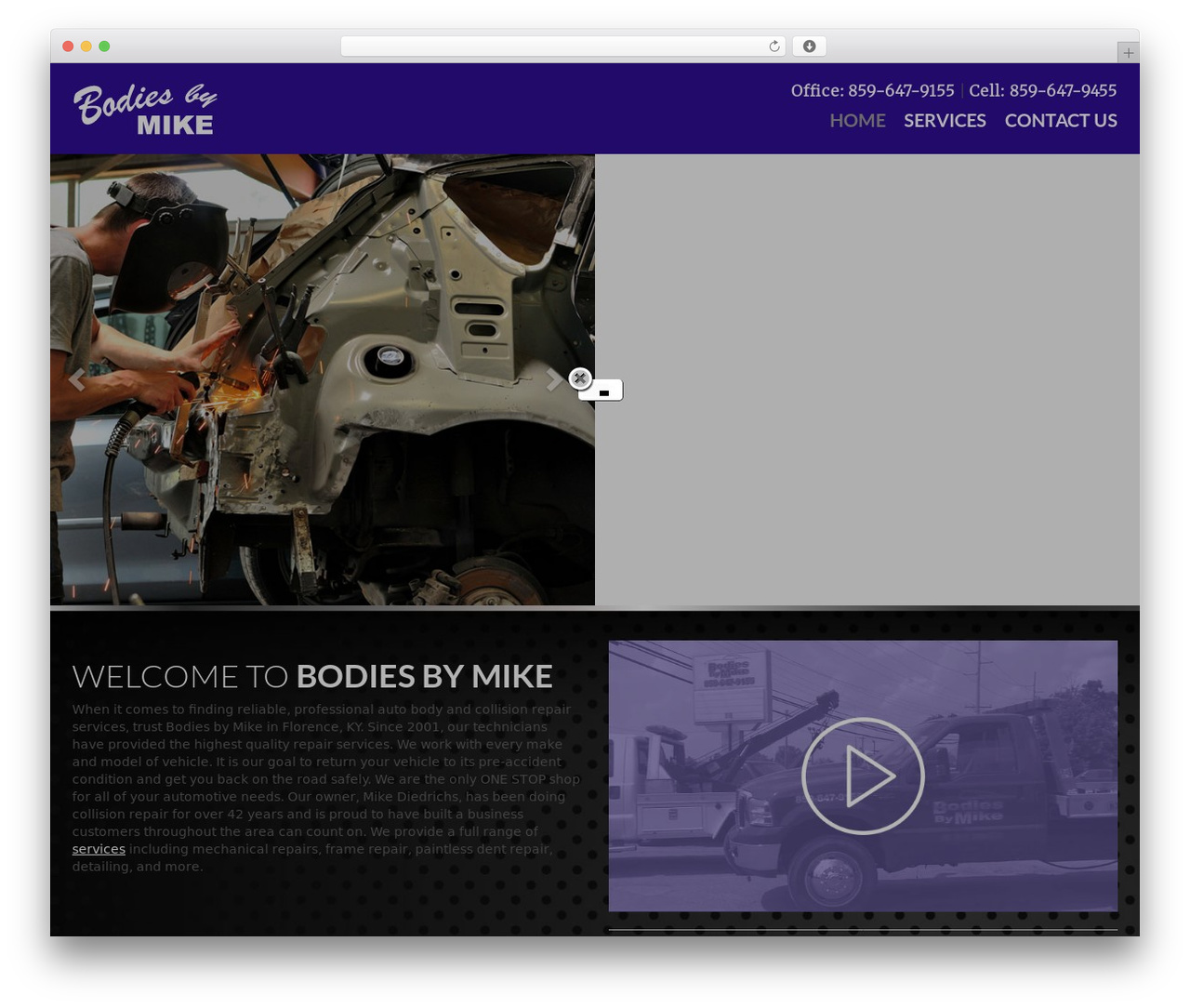WordPress theme Next Foundations - autobodiesbymike.com