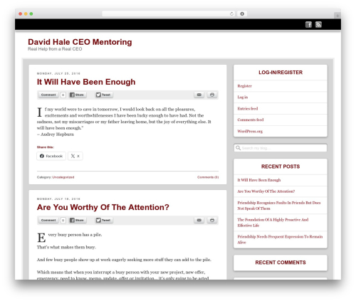 WordPress website theme Get Noticed! - davidhaleceo.com