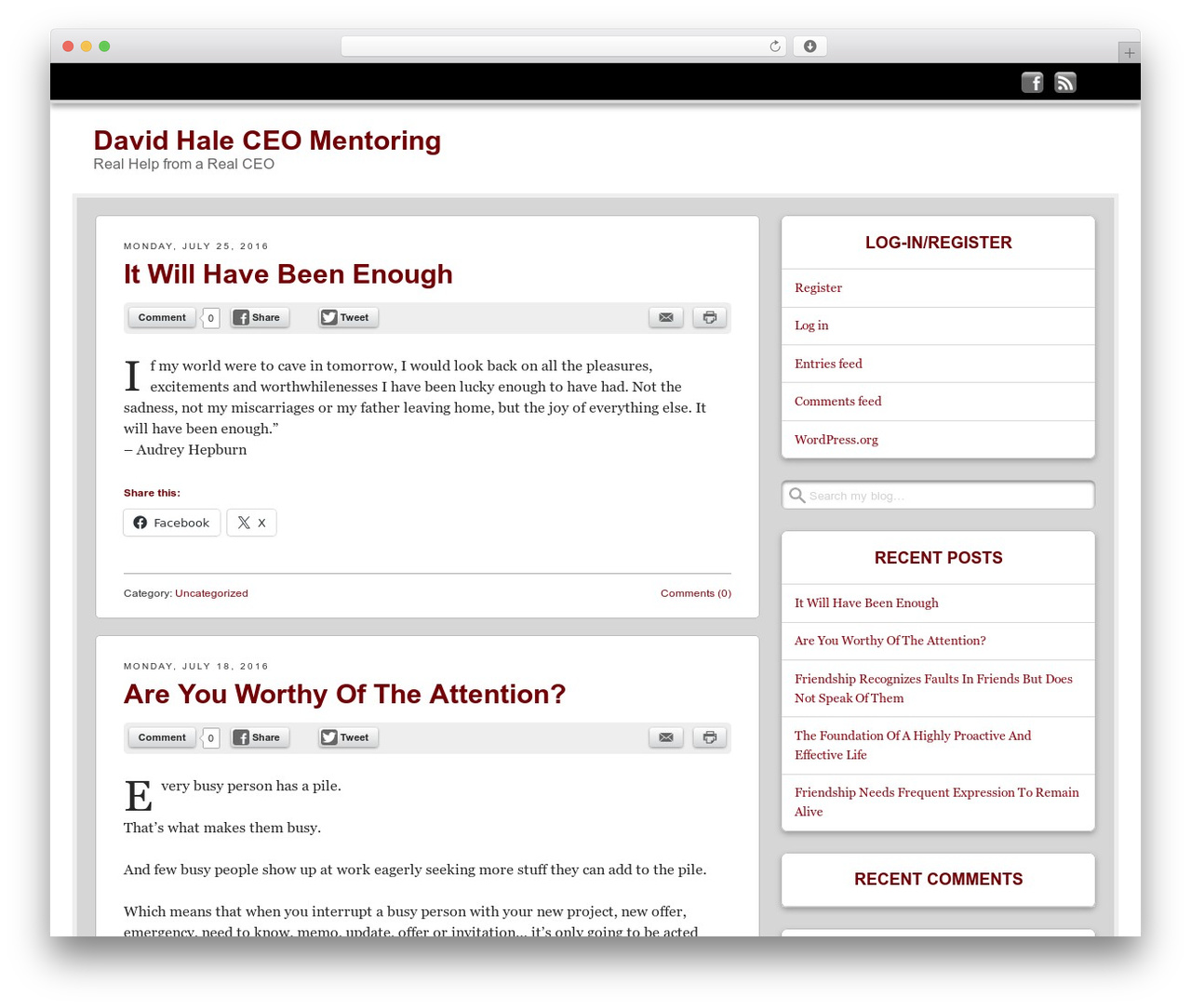 WordPress website theme Get Noticed! - davidhaleceo.com