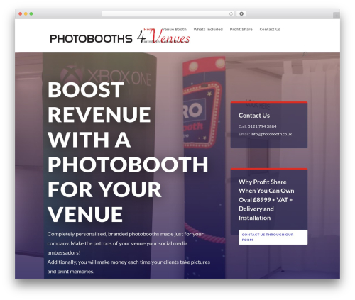 WP theme Divi - photobooth.co.uk