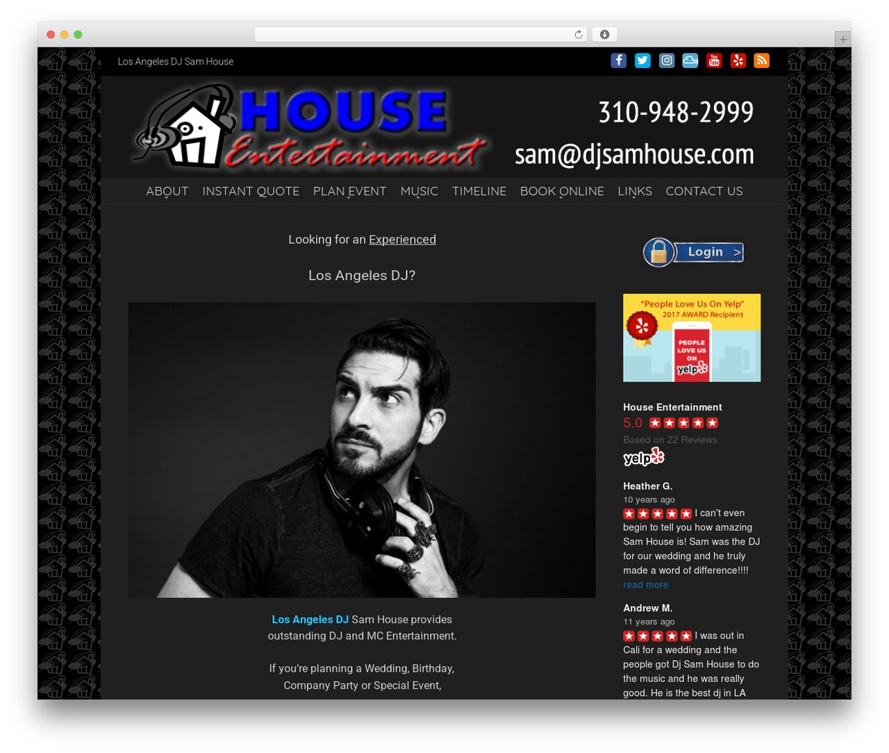 Blackoot Pro WordPress theme - djsamhouse.com