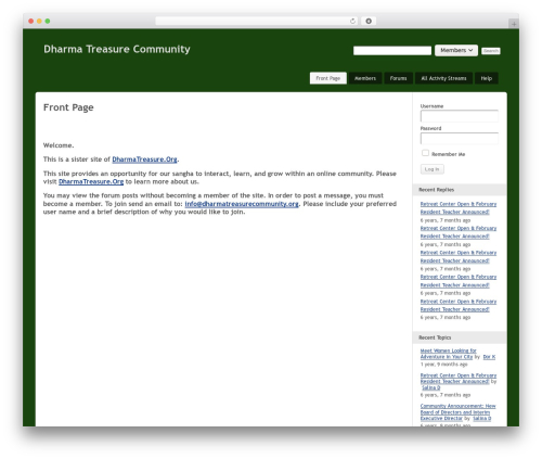 BuddyPress Widget Theme WordPress theme - dharmatreasurecommunity.org