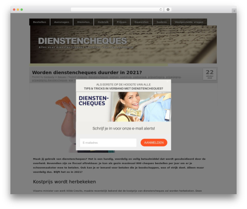 Clear Style theme WordPress - dienstenchequesbestellen.be