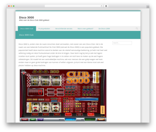 Discovery free WordPress theme - disco3000.nl