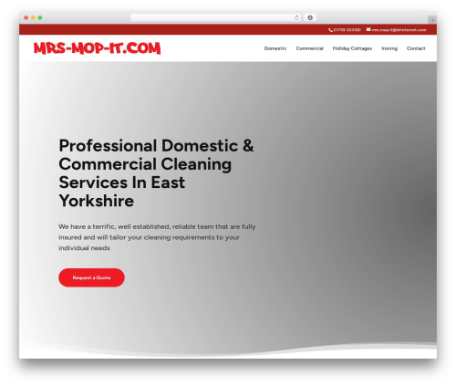 Divi theme WordPress - mrs-mop-it.com