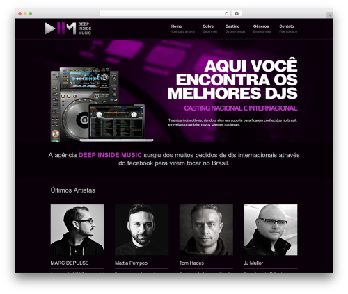 Fuzio theme WordPress - deepinsidemusic.com.br