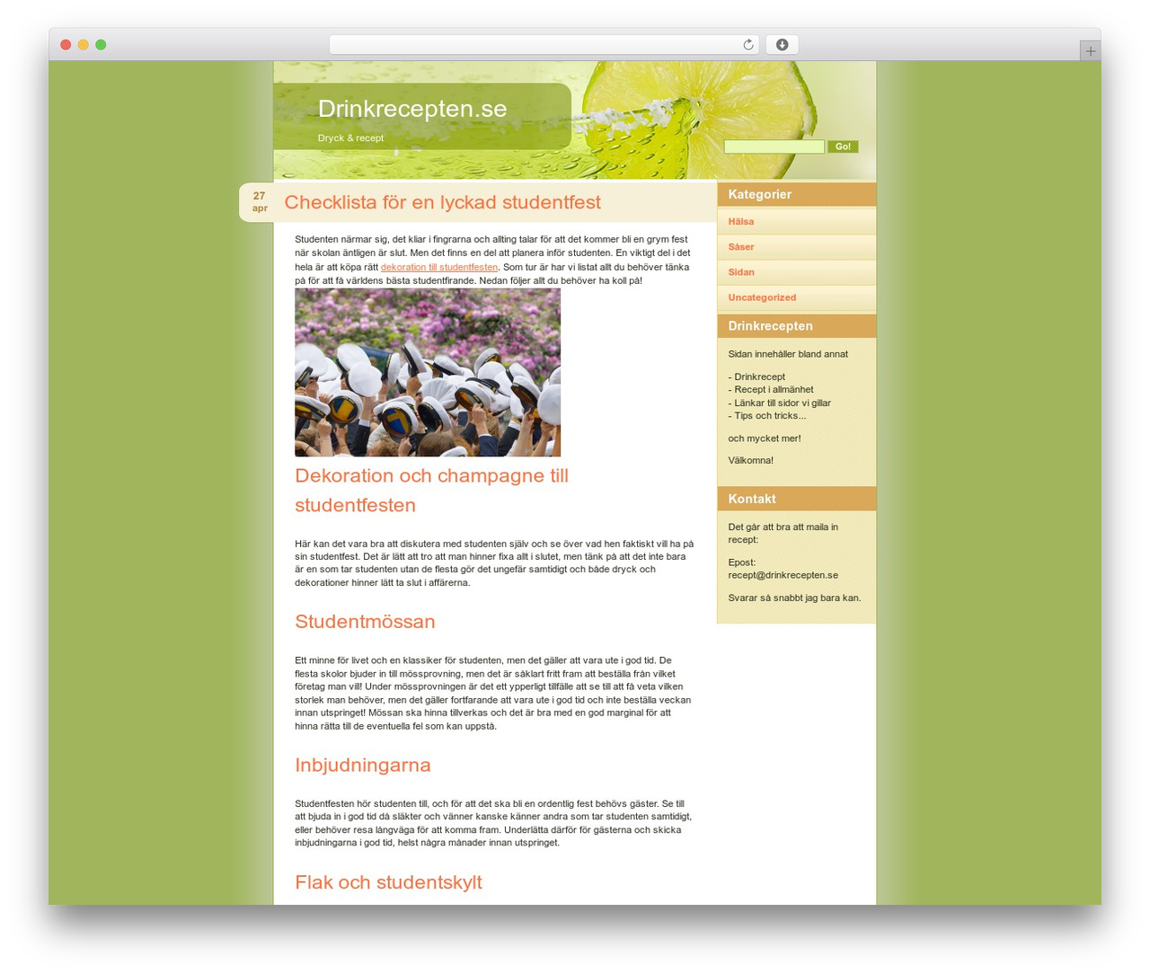 Lime Slice WP theme - drinkrecepten.se Lime Slice WP theme - drinkrecepten.se