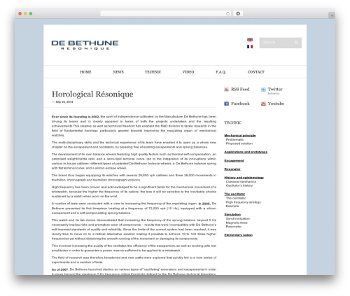 Sight WordPress theme - debethune-resonique.com