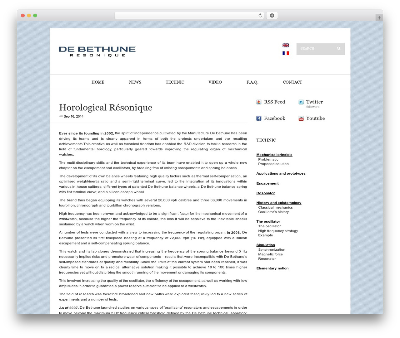 Sight WordPress theme - debethune-resonique.com