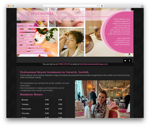 Spalon WordPress theme - devinebeautytherapy.com
