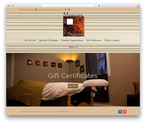 WordPress theme Divi - dentonmassageonthesquare.com