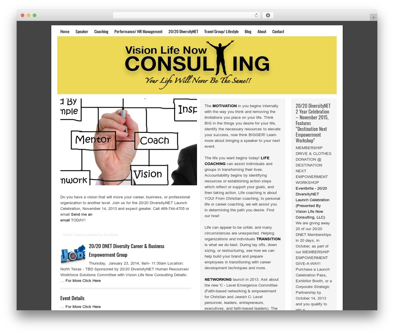 WordPress theme Genesis - dexteracoleman.com